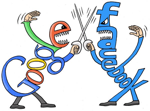 GoogleFacebook Google alerta para prisão de dados no Facebook