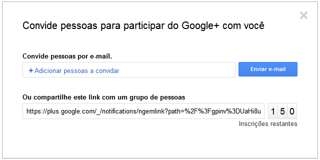 google plus novo convite
